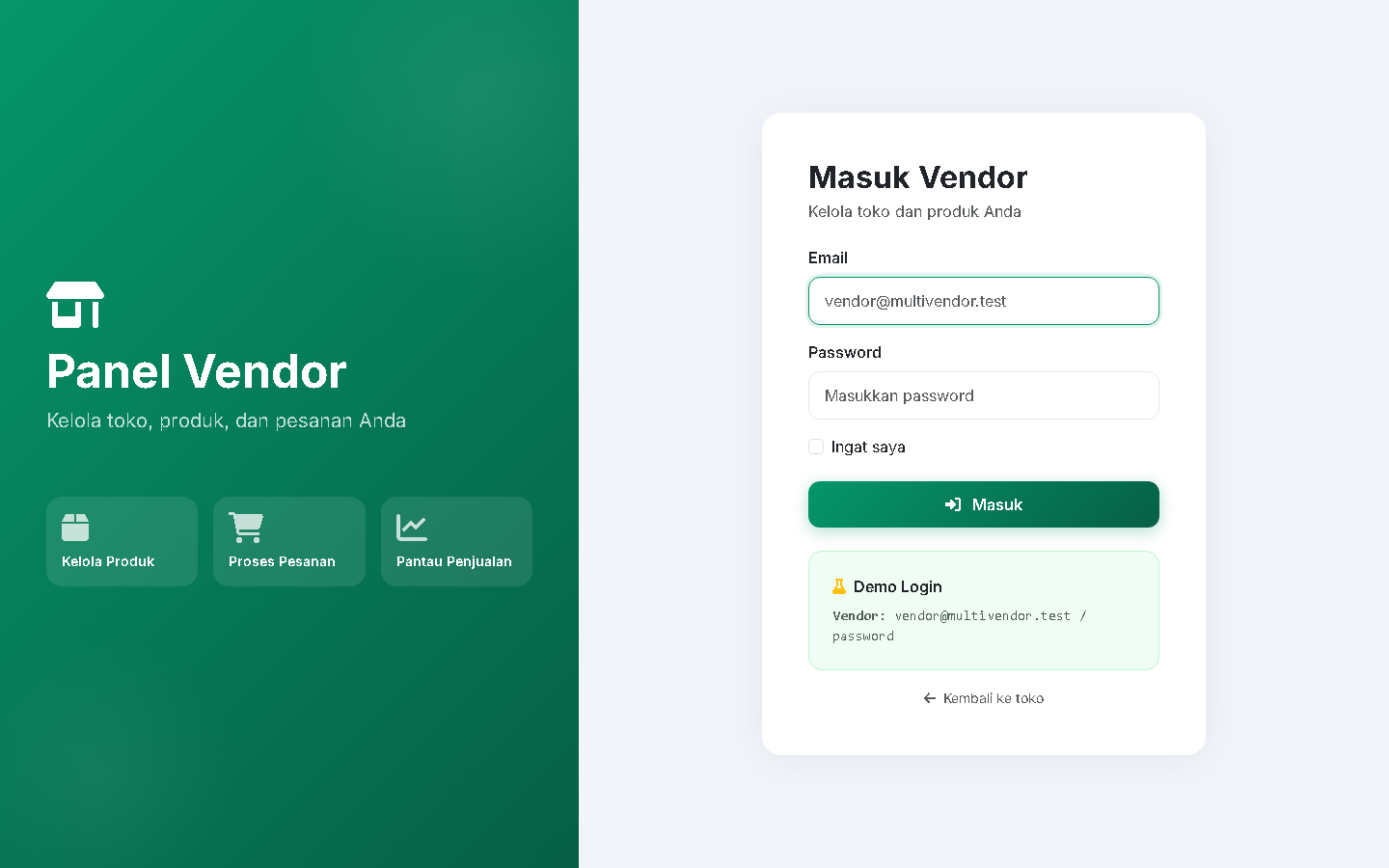 Vendor Login